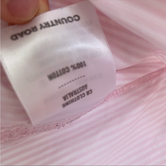Country road pink pinstripe button down shirt | size XXS - Picture 5 of 5